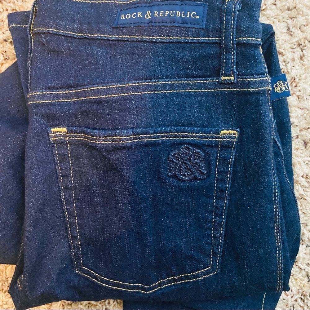 Rock & Republic Kasandra Bootcut Dark Wash Jeans~8 - Picture 9 of 12